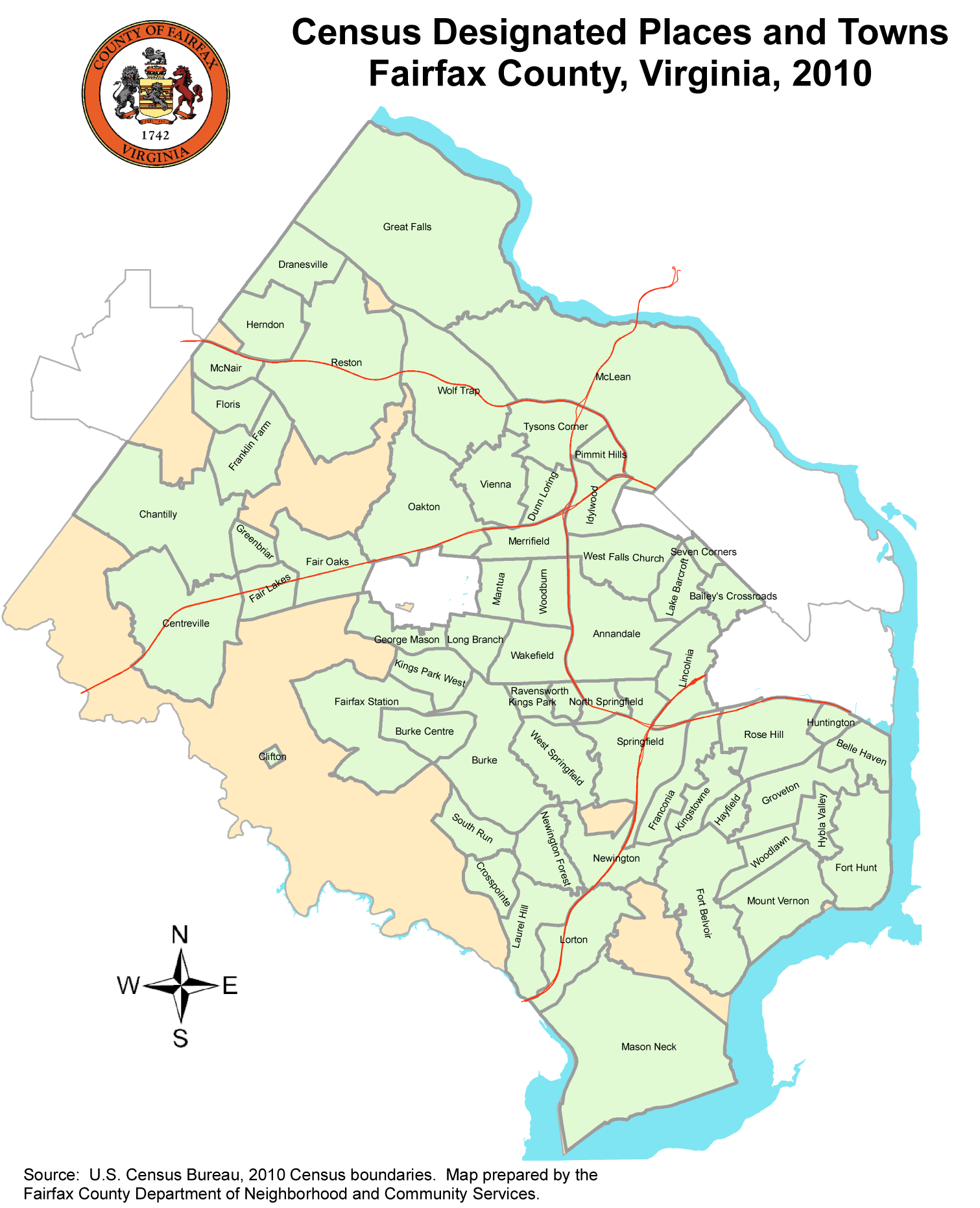 Fairfax County Neighborhood Map 